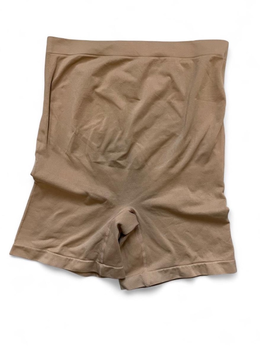 Maternity High-Waist Shaping Shorts in Taupe